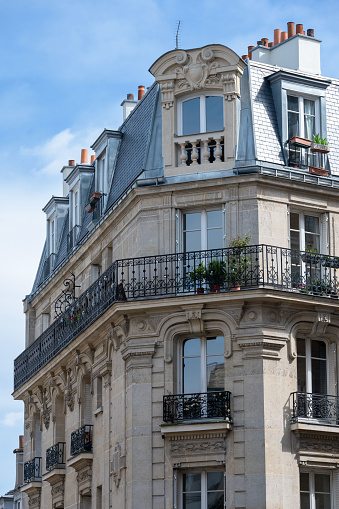 Buildings in Montmartre of Paris, France