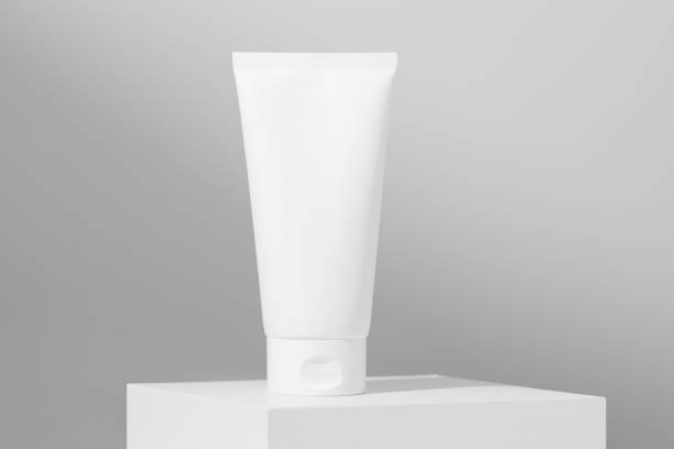 istock Empty white plastic tubes for cosmetics. Mockup. Packaging for cream, gel, serum, advertising and product promotion 2136194088