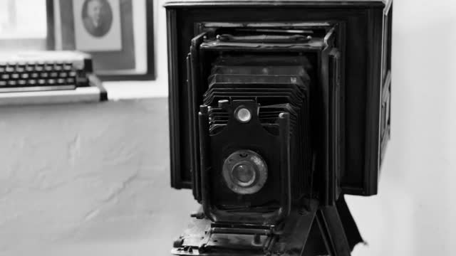 19's century bellows camera 4k stock video