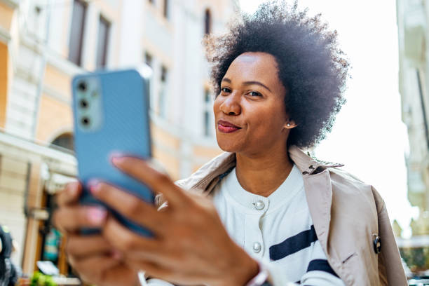 istock Woman taking a selfie outdoor 2136252318