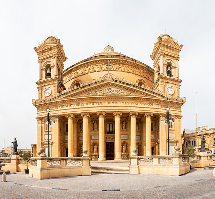 Malta - Rotunda of Mosta (Rotunda of St Marija Assunta) wih the third-largest church dome in Europe