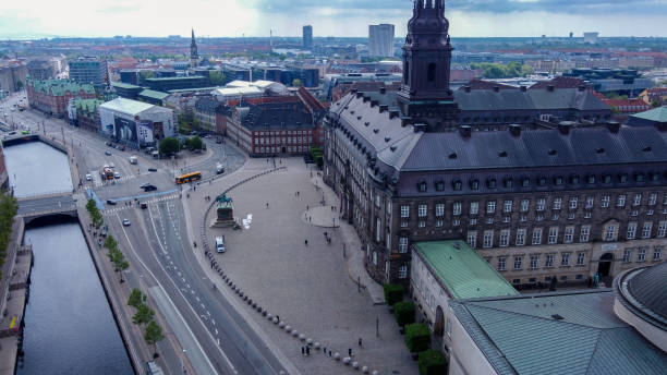 istock Town square before Cristianborg Palace in Copenhagen 2136359914