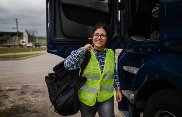 istock Female truck driver 2136453857