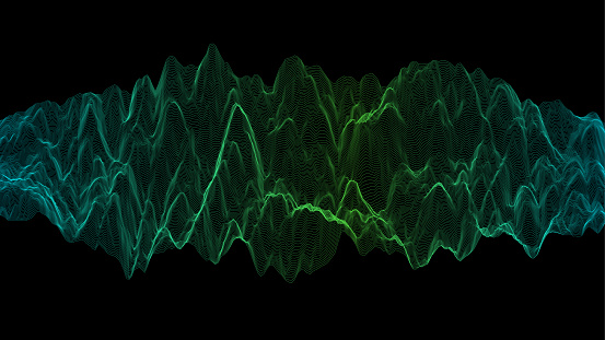 spectrum abstract music waves oscillation graph futuristic sound wave