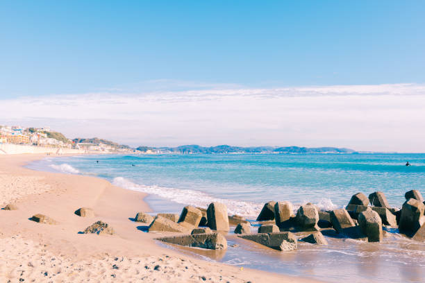 Japan Kamakura blue sea and sky