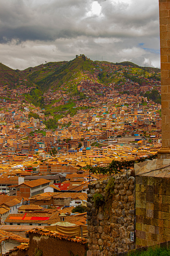 Aerial view on city Cusco