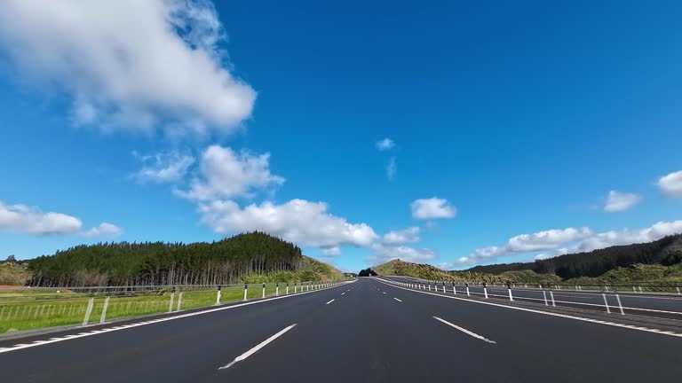 Driving on New Zealand State Highway