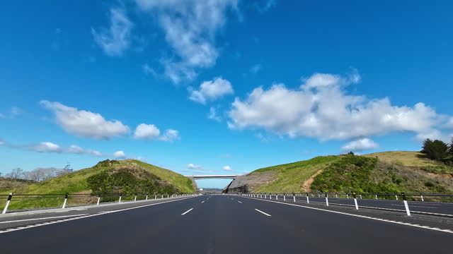 Driving on New Zealand State Highway