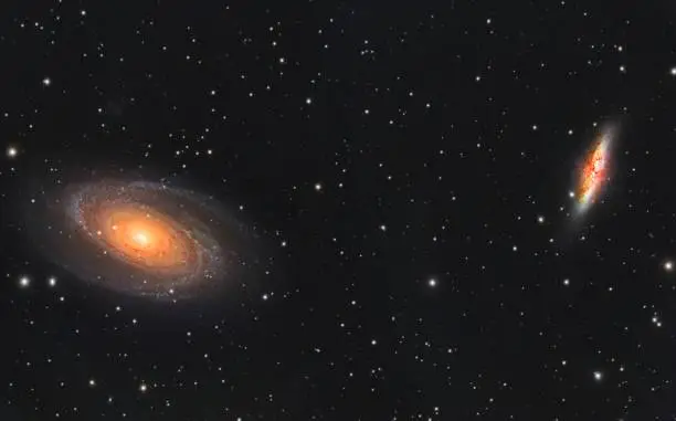 Messier 81 and Messier 82 capture from my backyard.