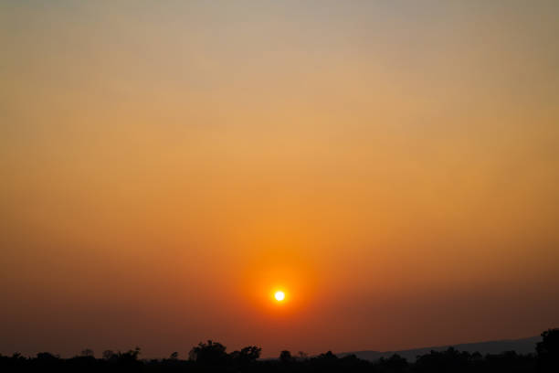 Beautiful sun and sky sunset background