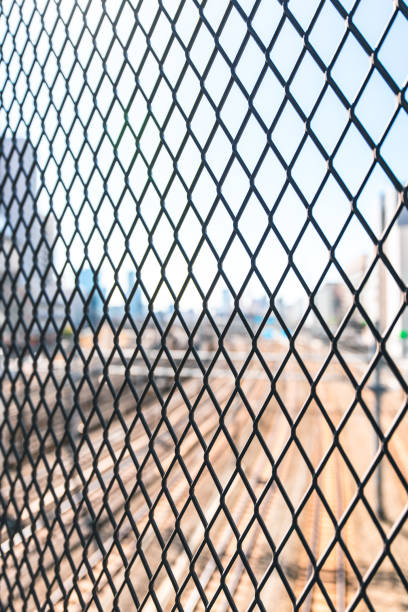 Steel grating fence made with wire