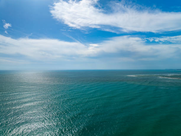 istock Amazing Top view sea surface waves landscape background 2136723134