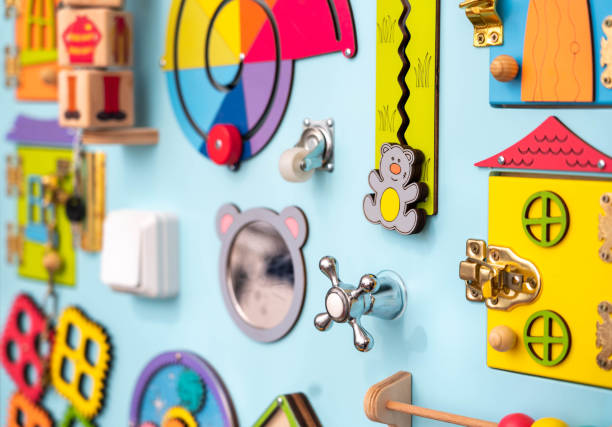 istock A set of elements of an entertaining board using the Montessori method 2136744777
