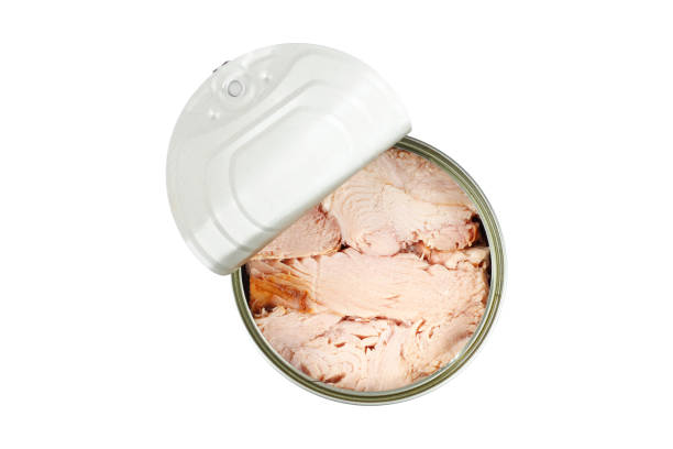 istock open canned tuna can isolated on white background top view 2136756018