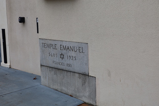 12-28-2023: San Francisco:, California, USA: Temple Emmanuel , Emanu El, Jewish Synagogue of San Francisco, California