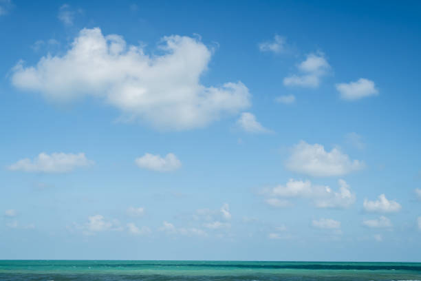 Tropical sea and wave against blue sky