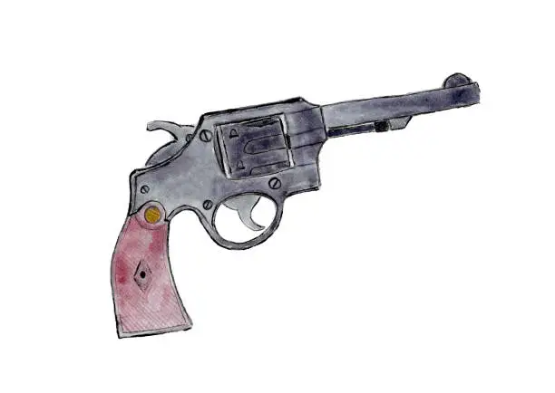 Vector illustration of Classical pistol