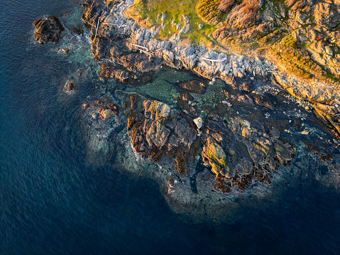 Drone Image of Harling point located along southern Vancouver Island.