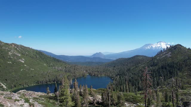 Aerial video of mount shastha wilderness