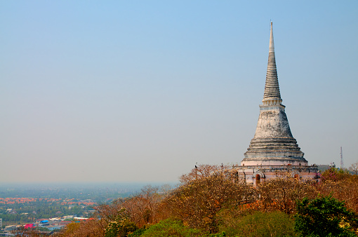 A View of Phra That Chom Phet at Phra Nakhon Khiri Historical Park in Petchaburi, Thailand