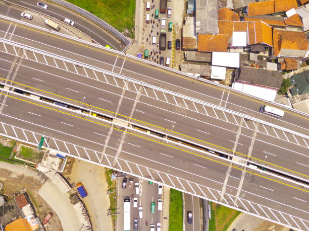 istock Highway Overpass above the intersection, Bandung 2136924477