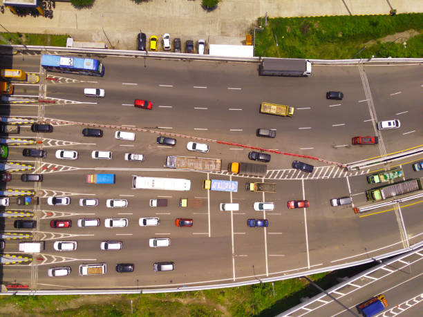 istock Vehicle queue at the Purbaleunyi toll gate 2136928062