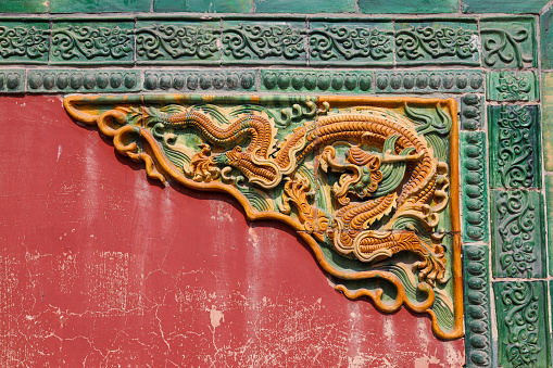 Screen wall of Chenghuang Temple (Weilingong Temple) in Zhangde Prefecture
