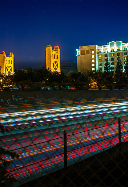 istock Sacramento bridge at night 2137037987