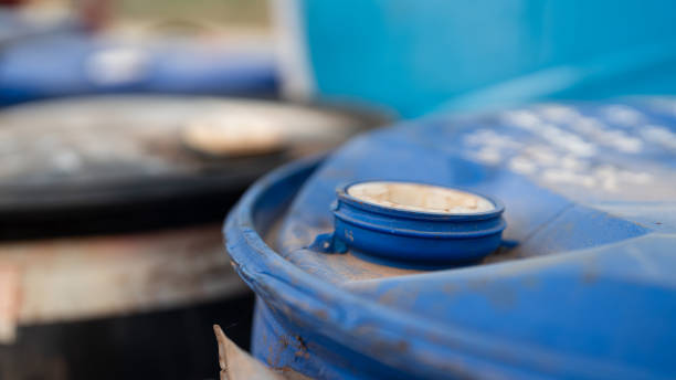 istock Chemical containment barrel bottle cap. 2137062785