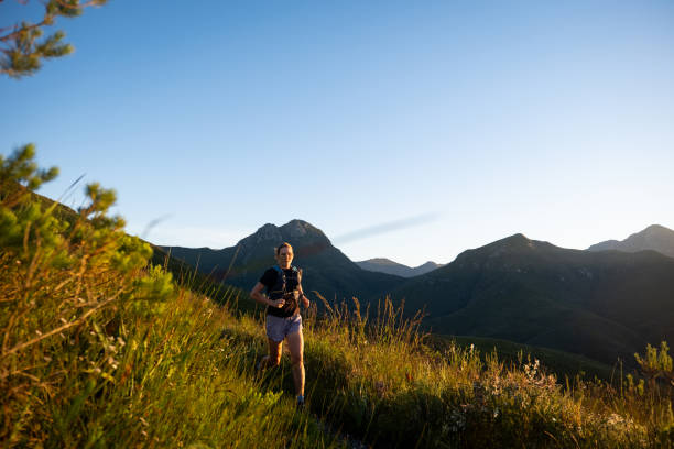 istock Mountain running in the morning. 2137107605