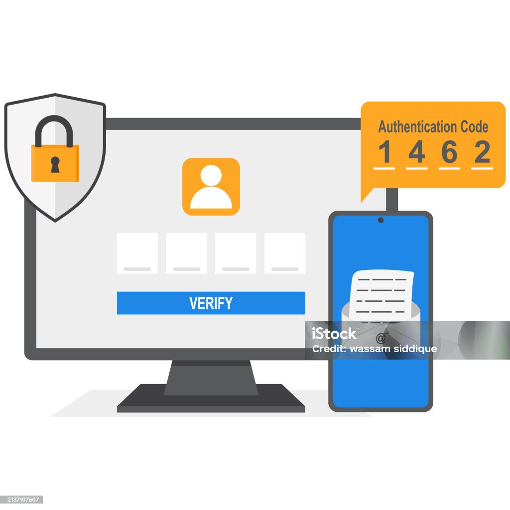 Authentication Code Illustration For Site Verification Pin Code ...