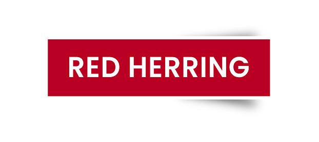 Red Herring. Red Herring Sign, Sticker, Labeling, Icon, Vector