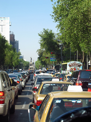 Mexico city, Mexico - 01 Mar 2011: The traffic in Mexico city, Mexico