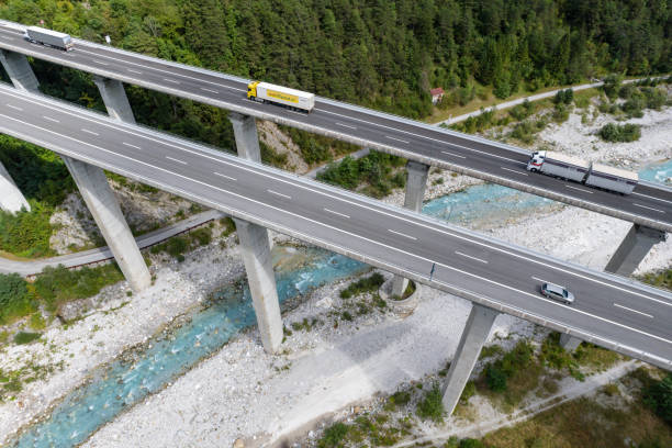 istock Highway passing through the mountains of Italy 2137254728