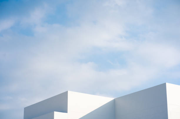 istock architecture and landscape concept with white building with cloudy sky background 2137258912