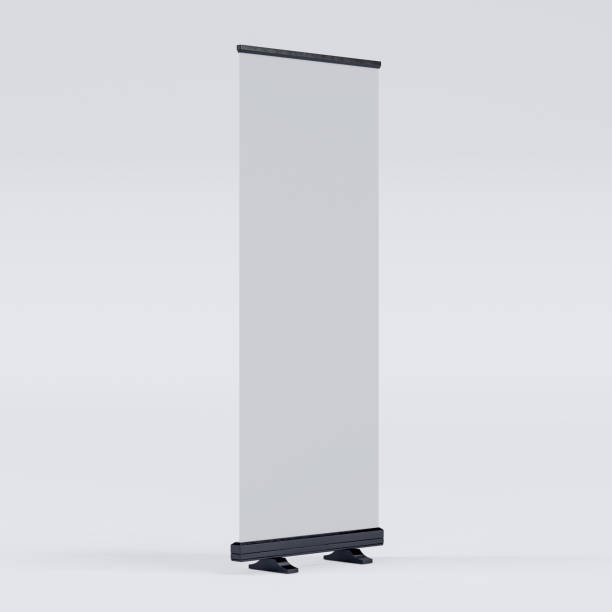 istock Empty Signage Stand Design Template. Mockup display for advertising, poster, billboard or represent promotion product concept. 3D Rendering 2137313862