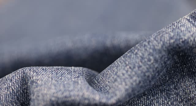 piece and elements of clothing made of blue denim