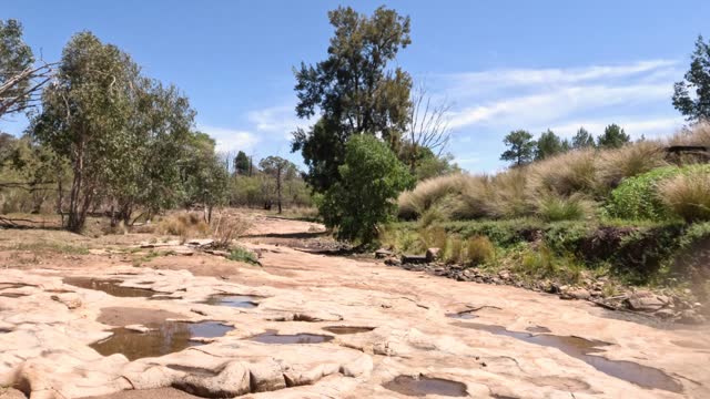 Tranquil River to Dry Riverbed Transition