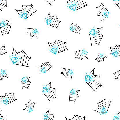 Seamless pattern with a icon of 