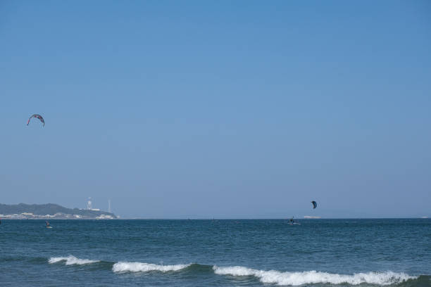 Miura Beach, where kite surfing is popular