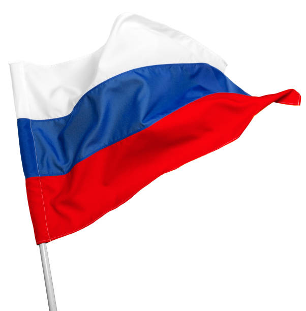 istock Russia flag waving on white background 2137398034