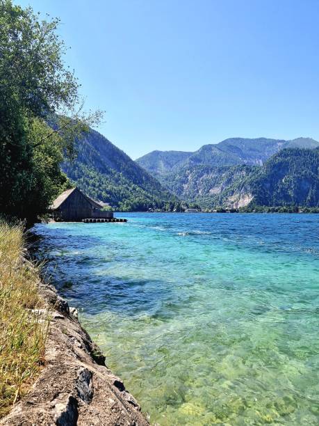 istock Attersee lake - mountains in south 2137398556