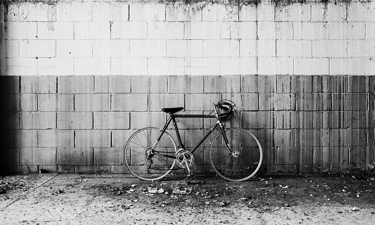 bike abandoned in a warehouse