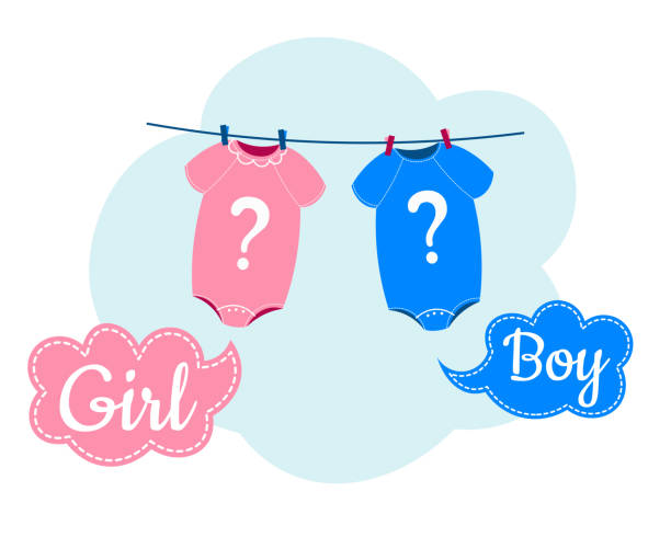 boy or girl set - hands covering eyes illustrations stock illustrations