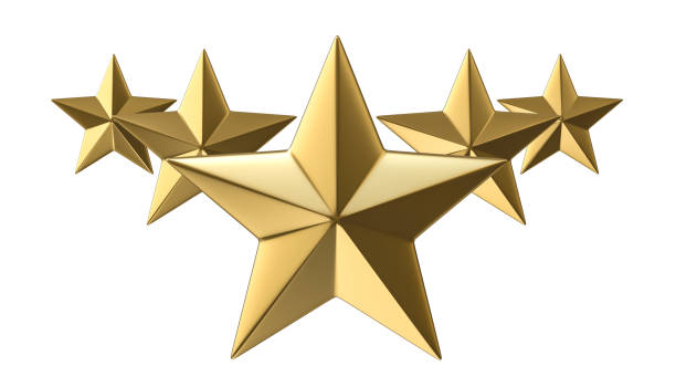 istock Golden star awards isolated on white 2137423318