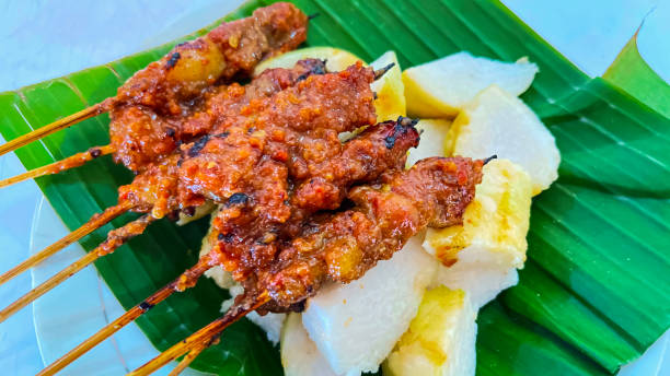 istock very flavorful sate sapi suruh or beef satay meat grilled over charcoal served with peanut sauce 2137496699