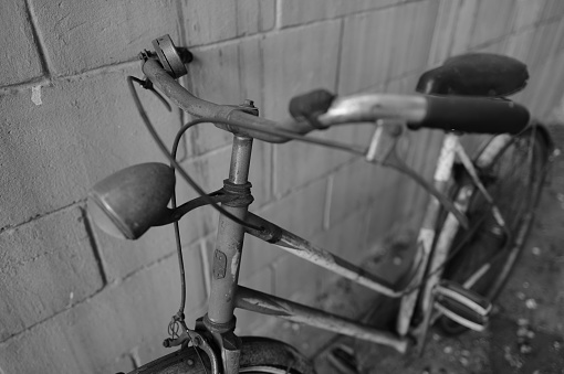 bike abandoned in a warehouse