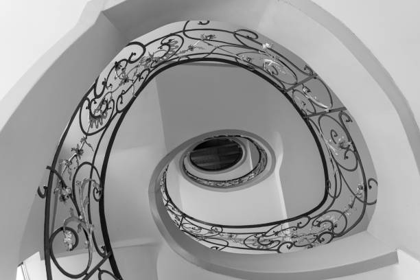 Germany, Berlin, March 29, 2024 - Low level view of spiral staircase, Berlin central