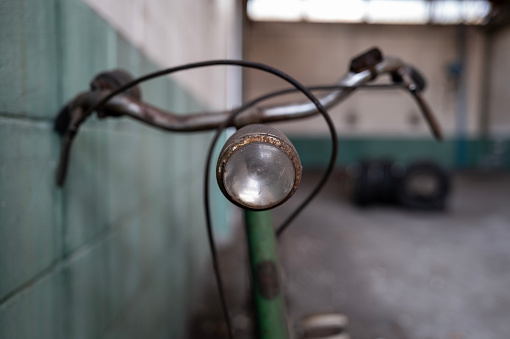 bike abandoned in a warehouse