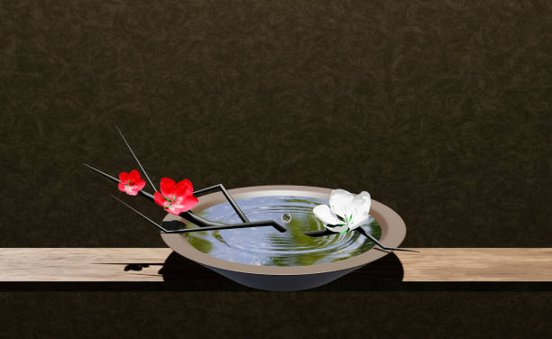 Display of colorful floating flowers.